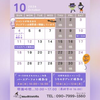10月のカレンダーです🎃